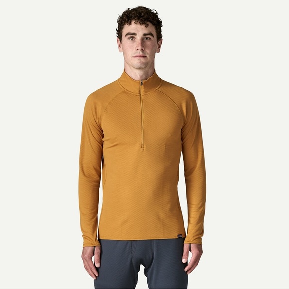 PATAGONIA Men's Capilene® Midweight Zip-Neck Pullover small yellow - Picture 2 of 4